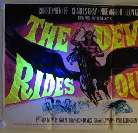 The Devil Rides Out original release british quad movie poster